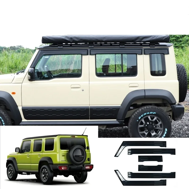 TELLIKA jimny аксессуары черный защита от дождя Погодный щит козырек для автомобиля для Suzuki jimny 2023 2024 5 дверей