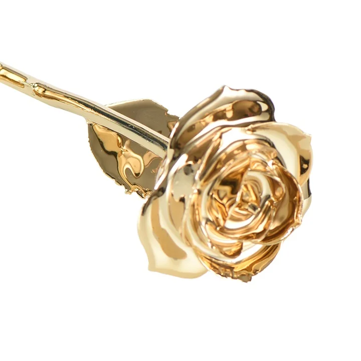 
2021 latest Top quality Valentine day Gift 24k gold plated flower romantic Artificial rose 