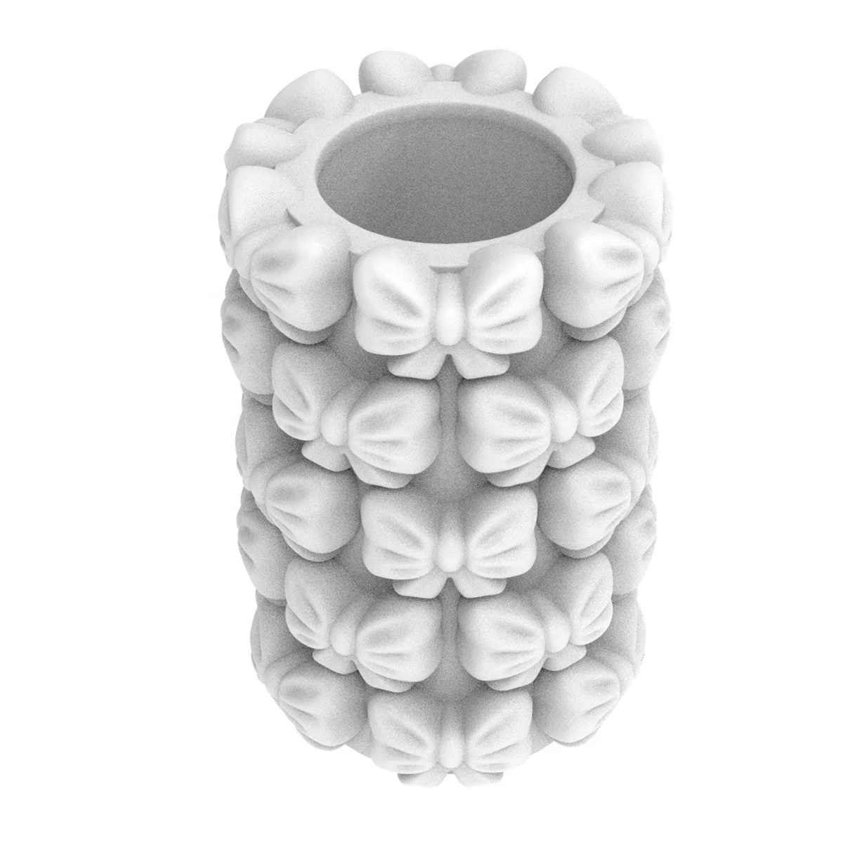 Custom Shaped Original Aesthetic Interior Bows Design Home Room Decor All Matte pink Ceramic Bowknot Flower Vase for Wedding