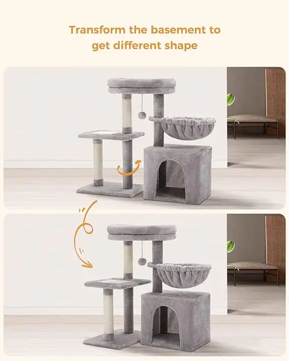 wholesale 73cm Small Cat Tree for Indoor Cats activity Tree with Cat Scratching Posts