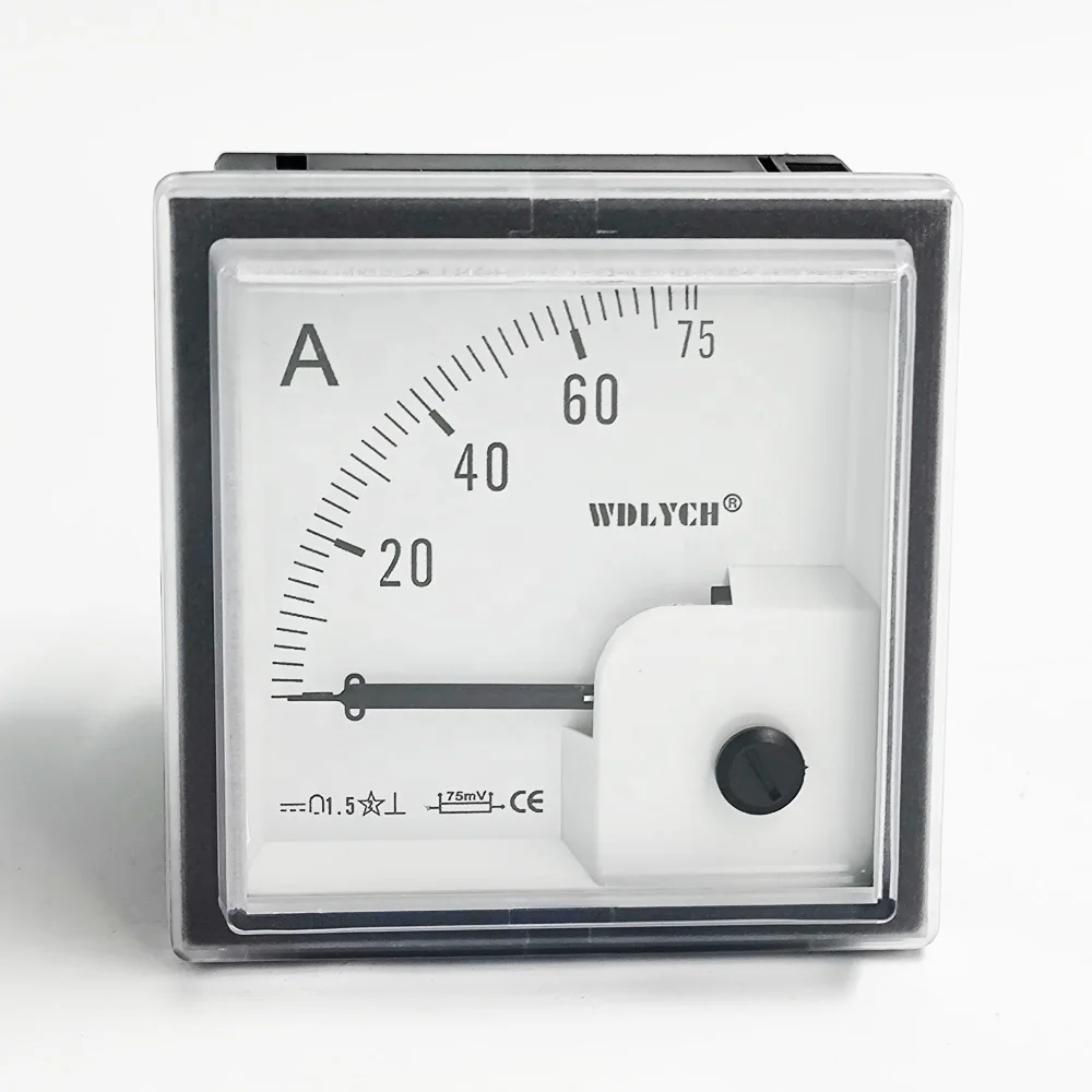 Factory Custom Panel Analog 72mm 75MV 0-70A Ammeter Current Ampere Meter for Marine System