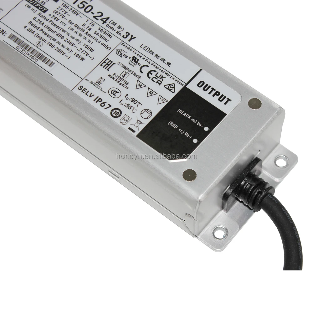 Meanwell Authorized ELG-150-24 150WConstant Voltage Constant Current LED Driver Internal Waterproof Power Supply 24V 5A Supplies