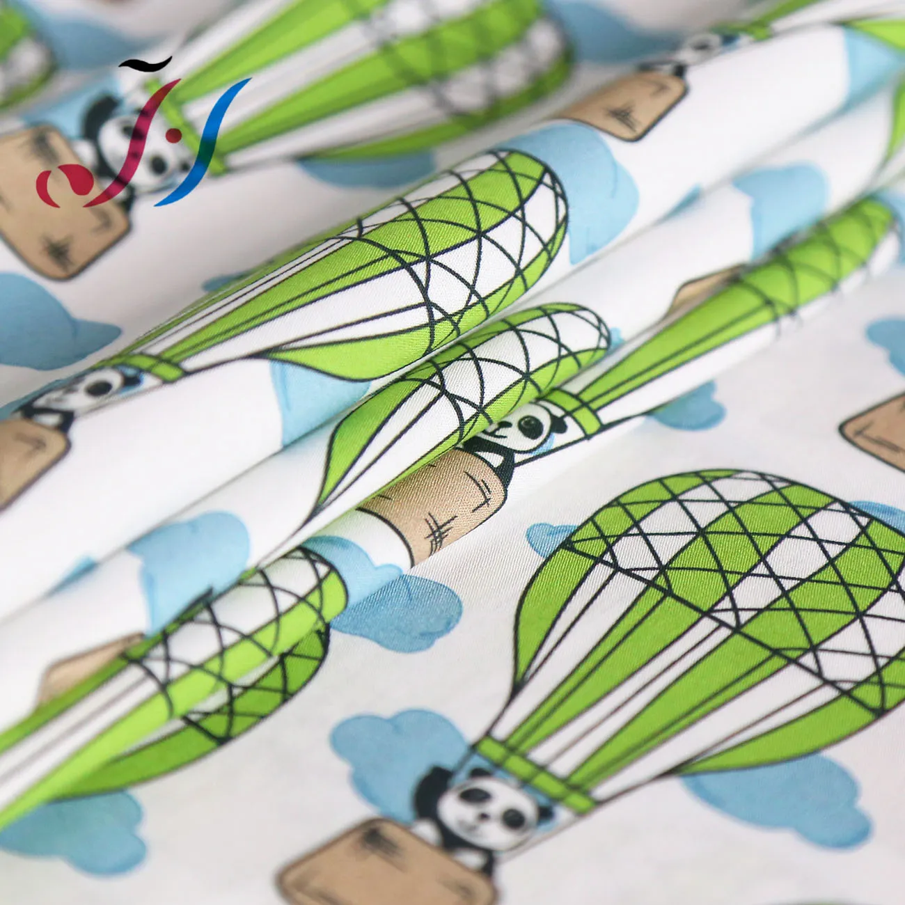 High Quality Custom Digital Printing Panda Design on Cotton Plain Poplin Fabric for Kids