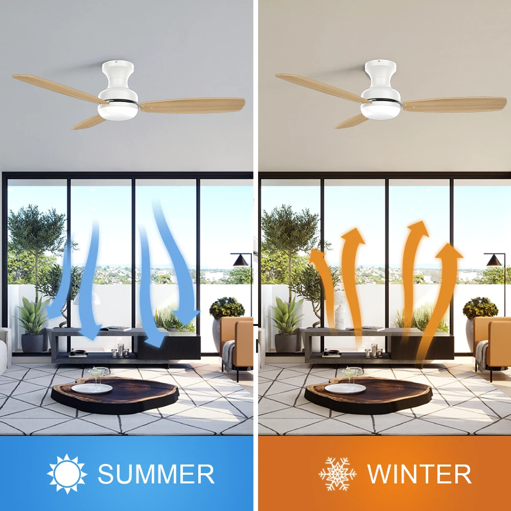 Hotel Luxury Ceiling Fan Lamp 44 Inch 3 Blade Smart Ceiling Fan Control And Light Dimmer Switch