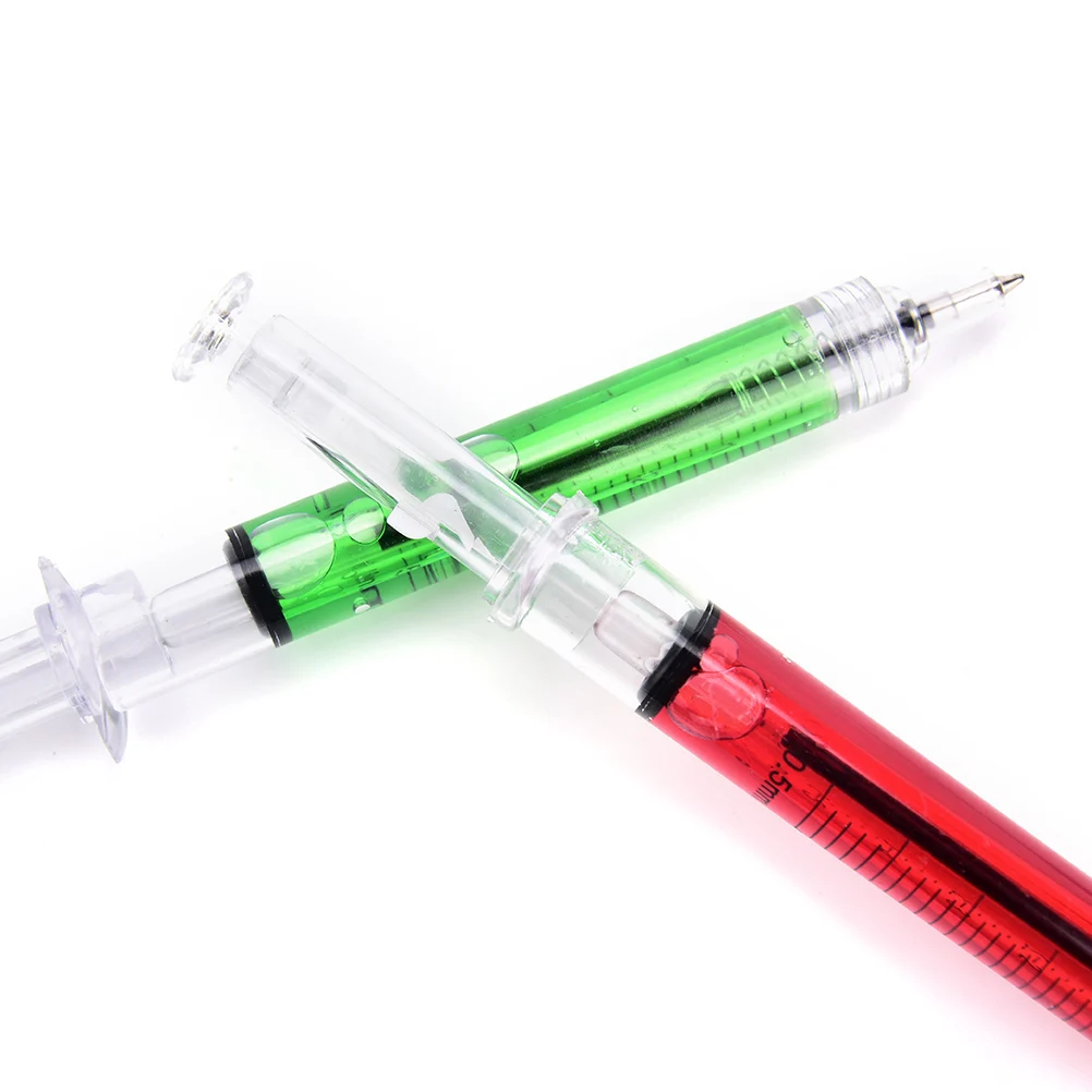 New Design Custom Children Novelty Liquid Syringe Pen Injection Plastic Ballpoint Pen