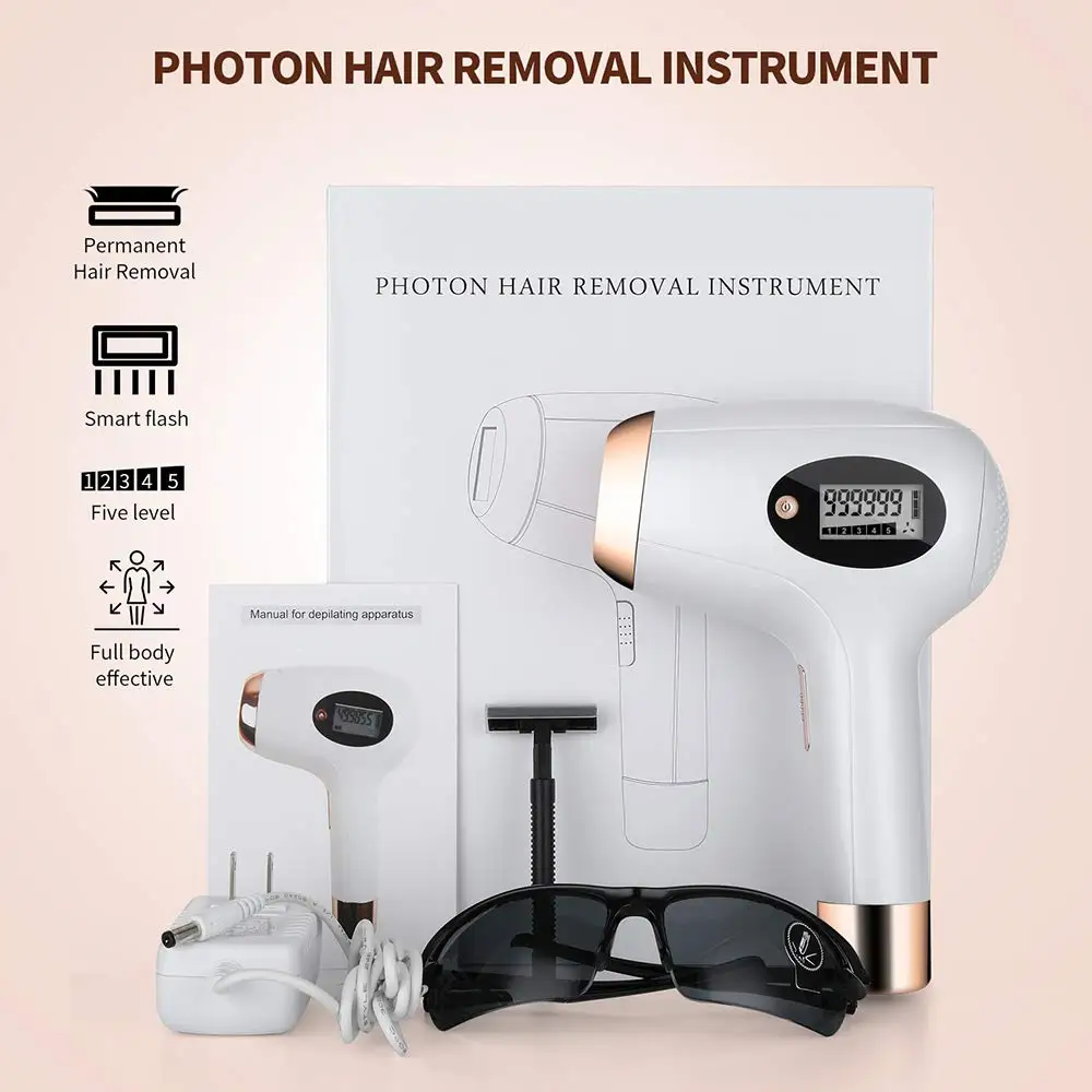 999999 Flashes IPL Laser Hair Removal For Women At-Home Permanent Painless Hair Remover Device