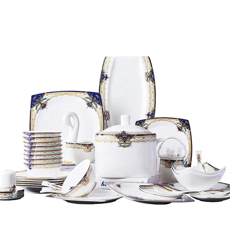 Porcelain Dinner Sets Style Dinnersets Excellent Designs Ceramic New Design Bone China Carton Minimalist Chinese Hot Sale 60pcs