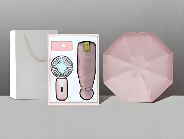 Portable Mini Folding Handheld Umbrella With Custom Logo Easy Take Fan Graduation Christmas Occasions Insurance Target End Users