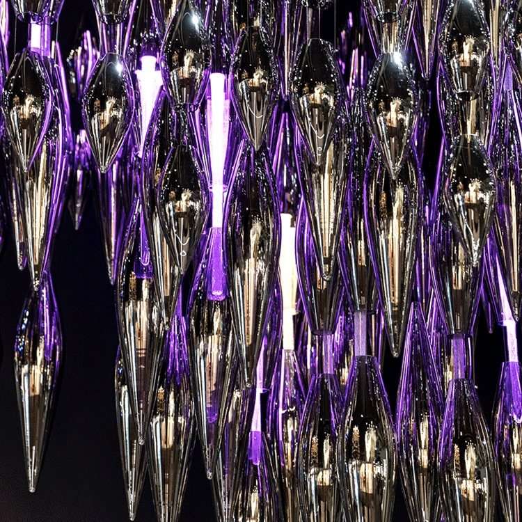 
Modern luxurious customizable conference room crystal lighting led chandelier light 