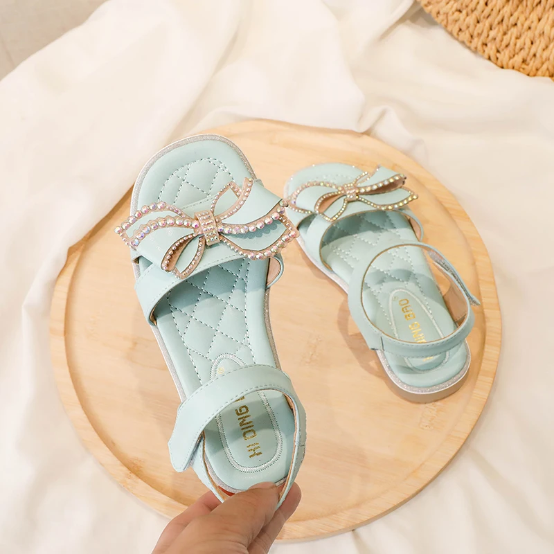 Детские сандалии для девочек, мягкая подошва, летняя обувь принцессы