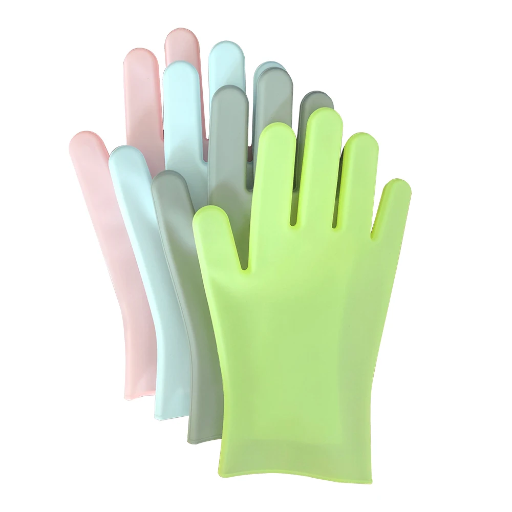 Ежедневные силиконовые перчатки для мытья посуды чистые бытовые водонепроницаемые и изолированные стирки