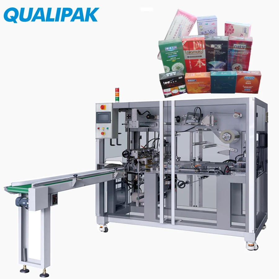 Qualipak High Speed Rubber Perfume 3D Packaging Machine Box Cellophane Wrapping Packing Machine