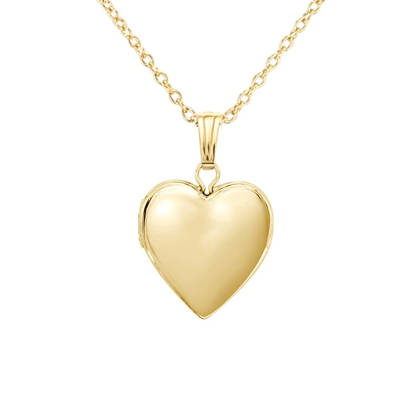 Gemnel private custom 925 sterling silver 18k gold heart locket pendant fashion jewelry necklaces