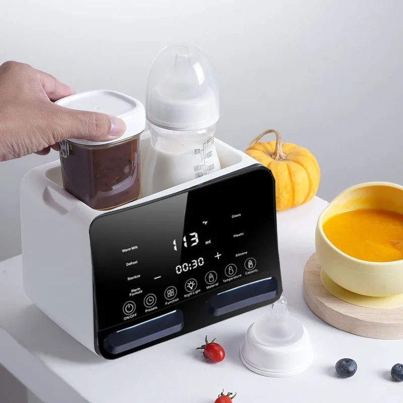 Hot selling baby milk warmer touch screen two in one double bottle intelligent warm milk warmer bottle sterilizer