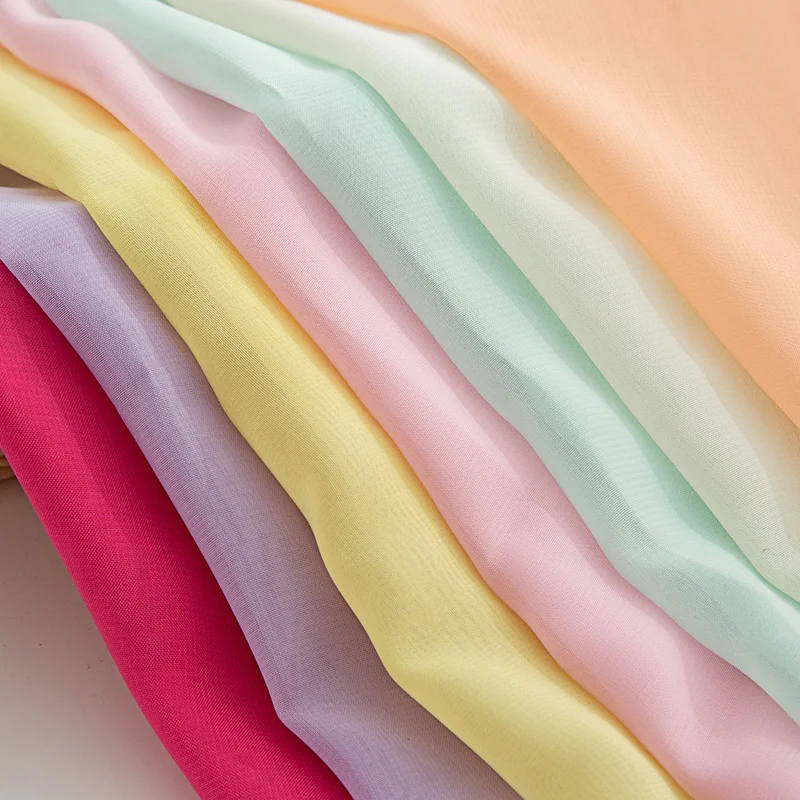 Wholesale Hot Fabrics 80g Chiffon Fabrics For Clothing Textile Fabrics