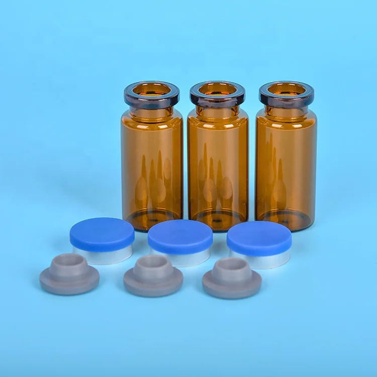 Custom Tubular Pharmacy Penicillin 10ml Glass Vials for Injection with Rubber Stopper and Cap