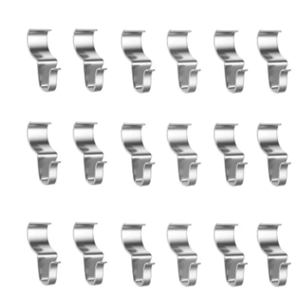 The high quality Vinyl plate hook Vinyl side hooks Stainless steel S-shaped hook