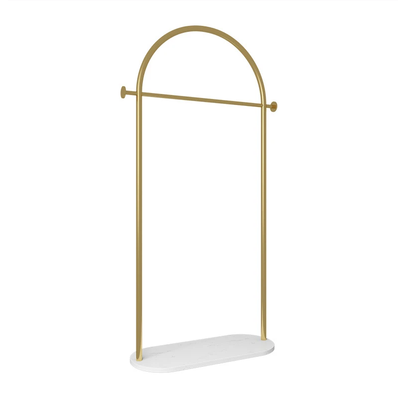 Simple floor hanger indoor household clothes hanger multi-functional living room pole coat rack dtorage rack