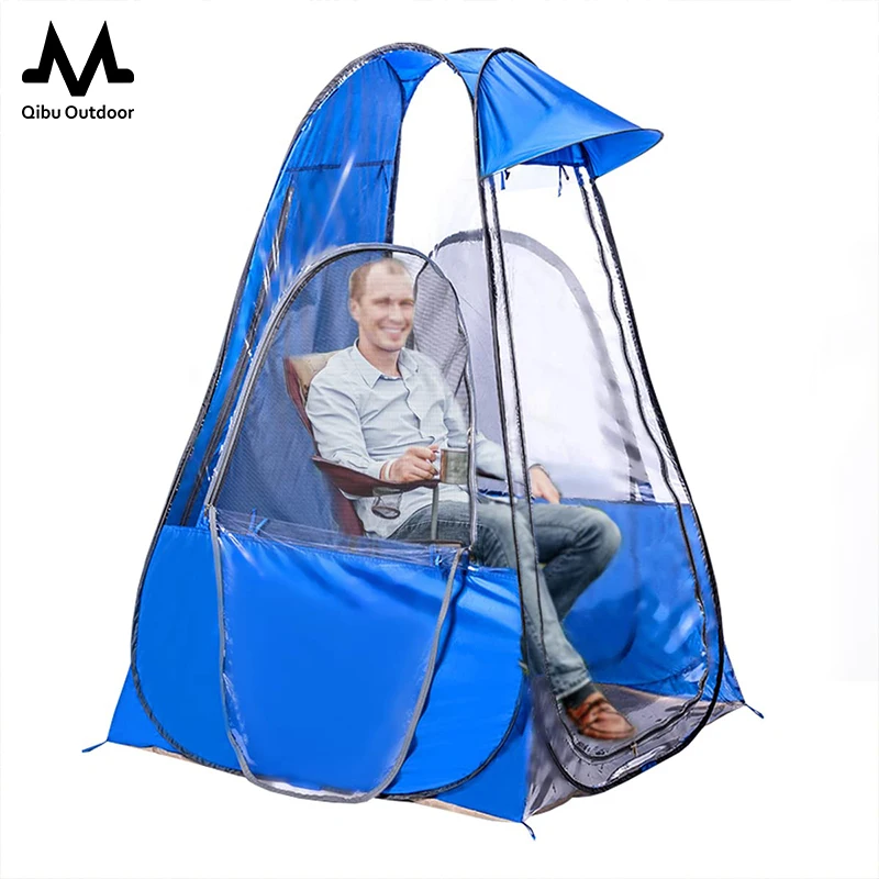 Qibu Sport Tent Convenient 1-person Cold Weather Proof Pod Soccer Tents Portable Pop Up Foldable Outdoor Camping Viewing Shelter