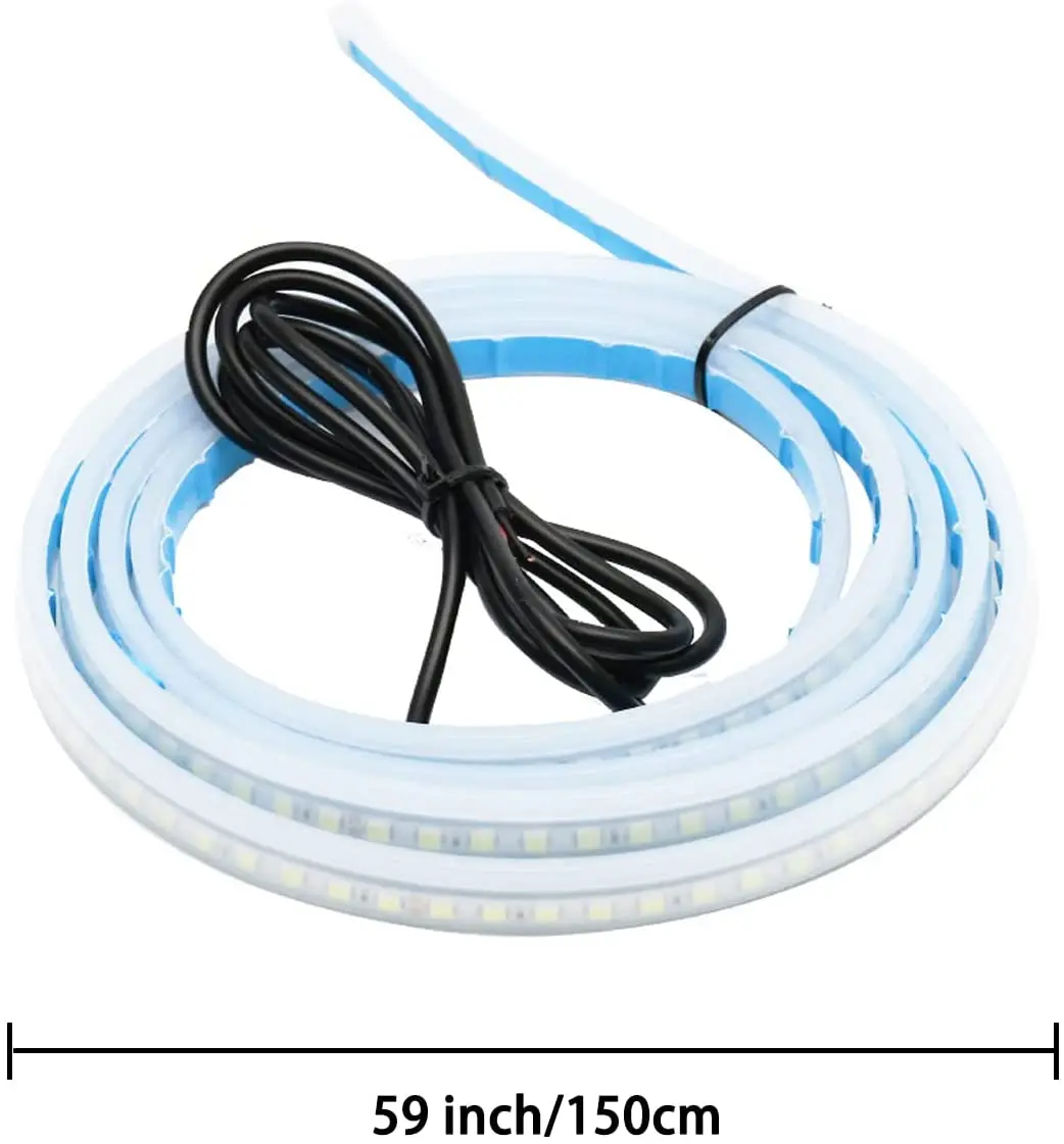 DIY Car Hood Flexible Led Strip Light 12V White Daytime Running Lights Decoration Backlight Long Auto Atmospere Lamp Universal