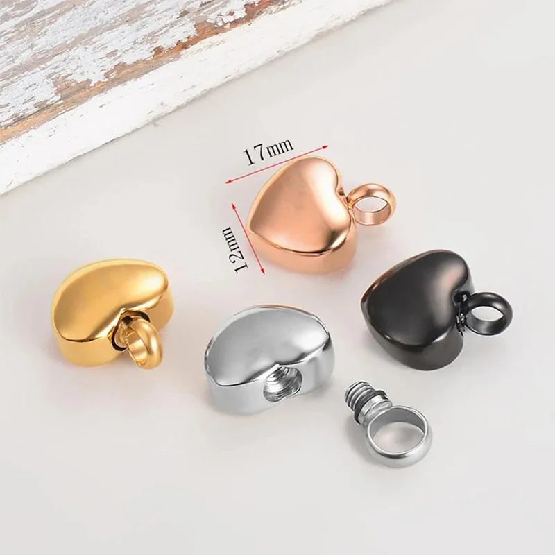 Qbellpet Stainless steel large capacity cross heart waterdrop design cremation jewelry ash urn pendant necklaces for pet ashes