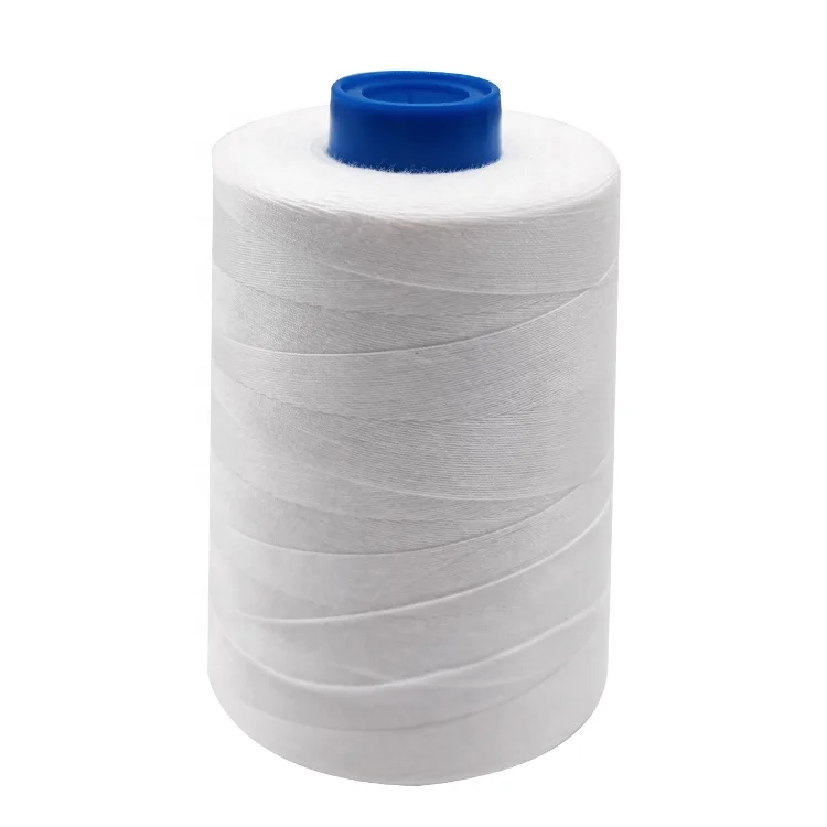 18 лет фабричное шитье нитью 60/2 5000 м черно-белая швейная нить 100% OEM нить Polyest