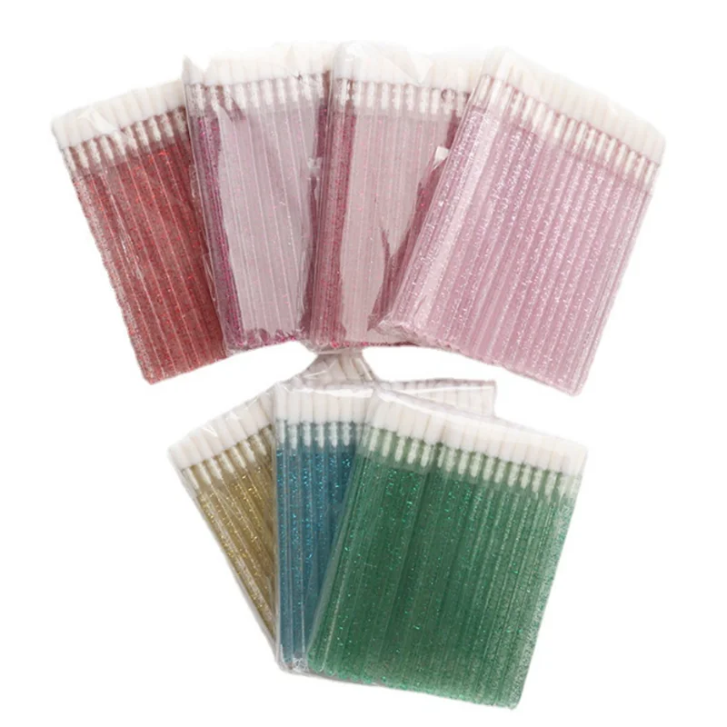 Wholesale Glitter Makeup Brush Makeup Lipstick Applicator Lip Gloss Wands Disposable Lip Brush
