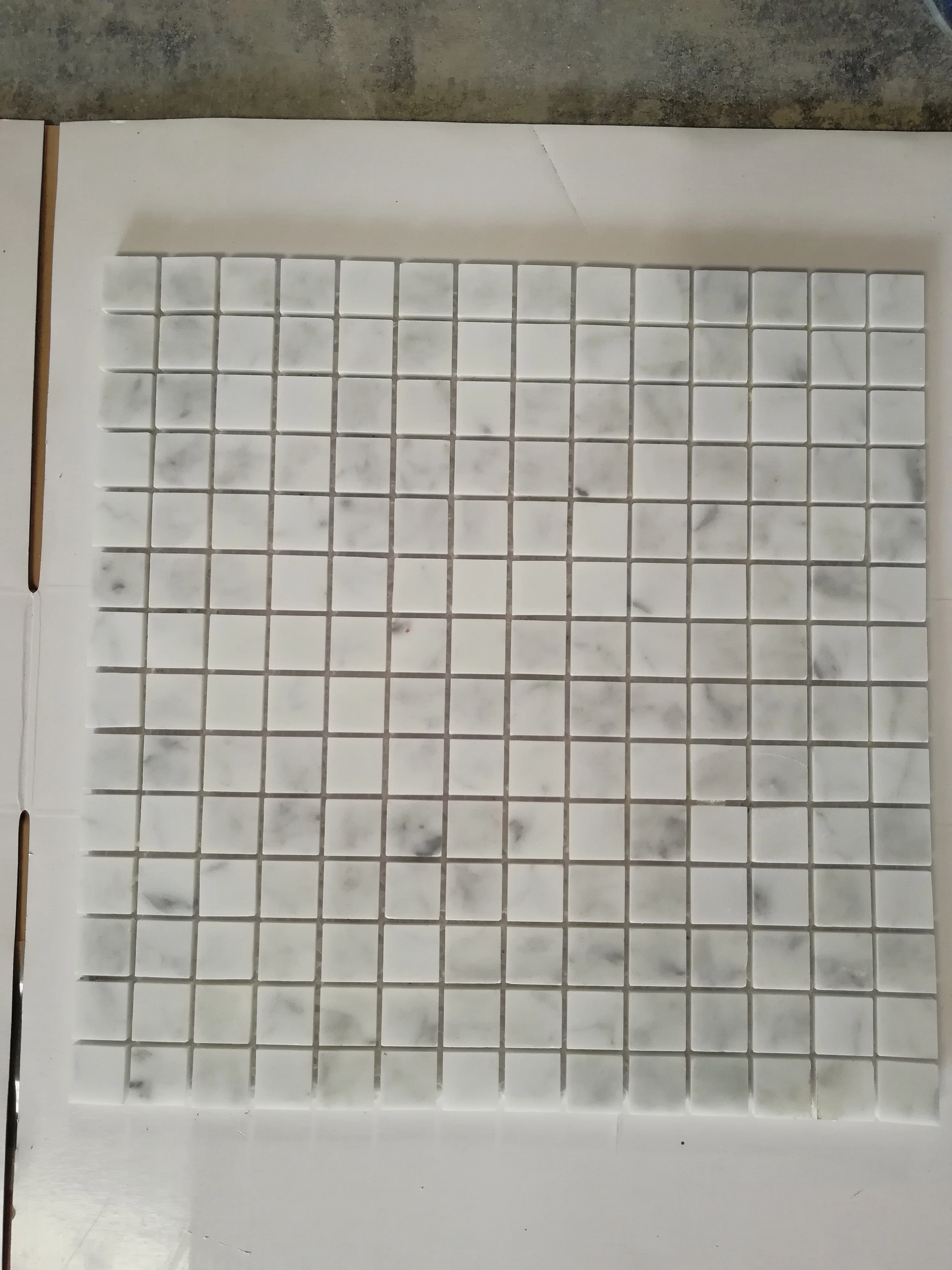 factory price white marble brick shape mosaic tile for wall and floor