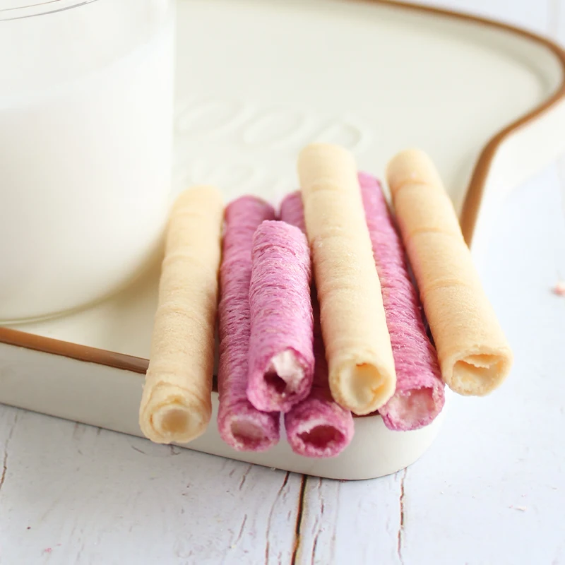 Health Crisp Snacks coconut wafer roll ,biscuit ,crackers