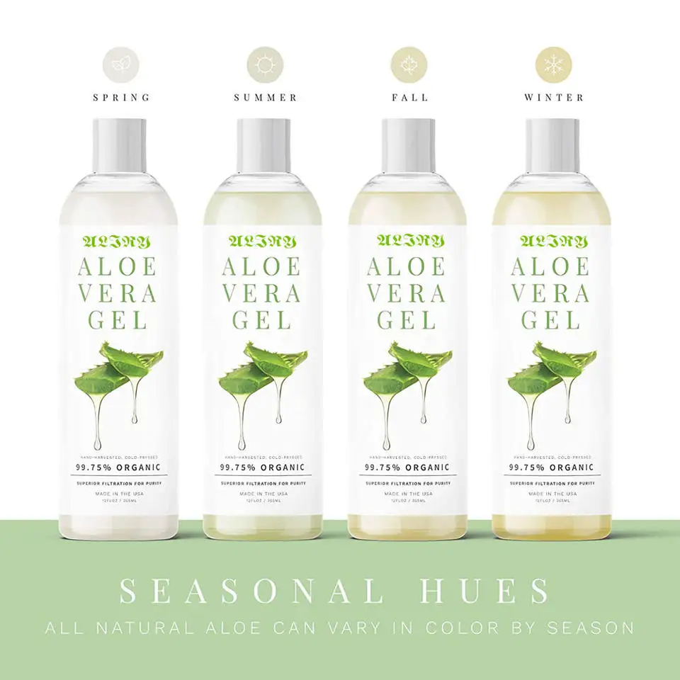 Private label pure organic superior filtration for purity aloe vera soothing gel for face