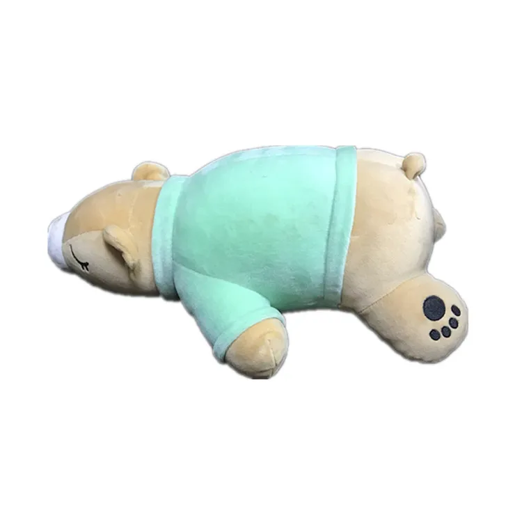 Factory wholesale Kids children baby throw soft bolster toy baby led light stuffed shaped pets Animal Head plush pillow cushion