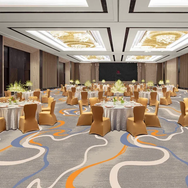 Luxury Golf Club Carpet Nylon Printed Carpet 5 Star Hotel Room Banquets Corridor  Casino Carpet