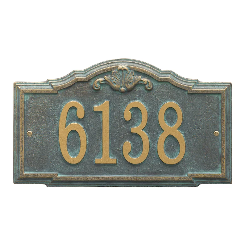 Custom Outdoor Memorial Bronze Plaque Stainless Steel Brass Signage Metal Logo house number door