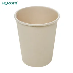 High quality and eco friendly single wall disposable paper cup with lids bamboo fiber coffee cup