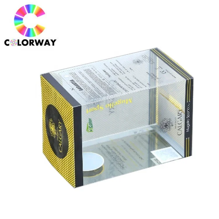 Fashion Wholesale Custom Foldable Cosmetic Clear Colorful Frosted Clear PVC Box