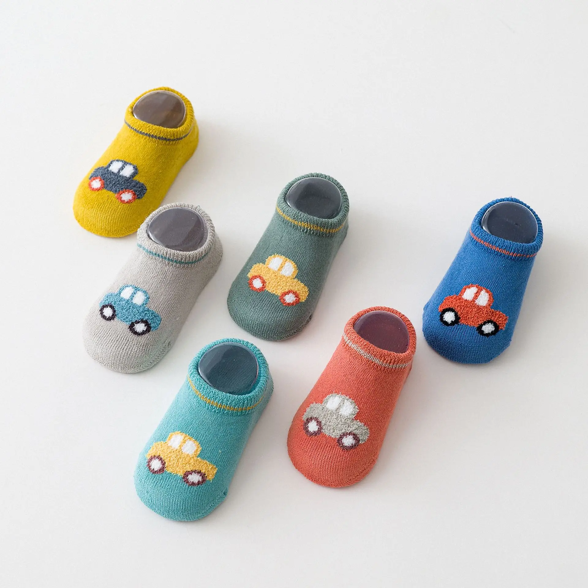 Can custom logo Floor baby toddler socks winter wool ring thickened  cotton socks cartoon cute cat claw socks for kids