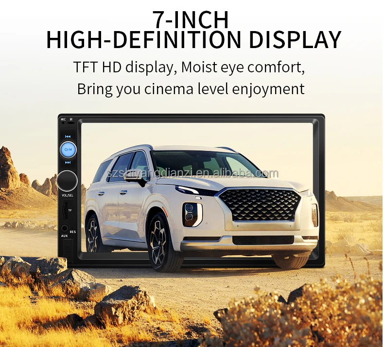 BT call hands-free radio audio 7-inch display reversing image gift rearview camera 12V car mp5 player