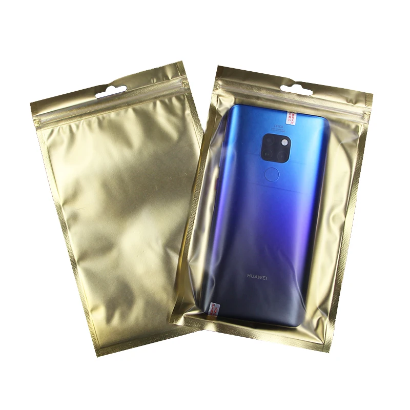 Ziplock Clear PE Plastic Bags Zippered Phone Case for Earphone Cables Packaging Pouch with Gravure Printing for Industrial Use