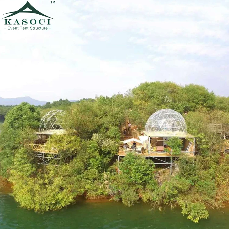 Customized Glamping House Tents GEO Geodome PVC Party Camping Geodesic Dome Tent