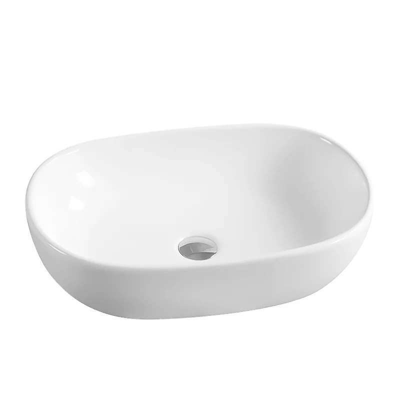 JM7802 580*390*145 Vanity top bathroom countertop art ceramic hand oval wash basin