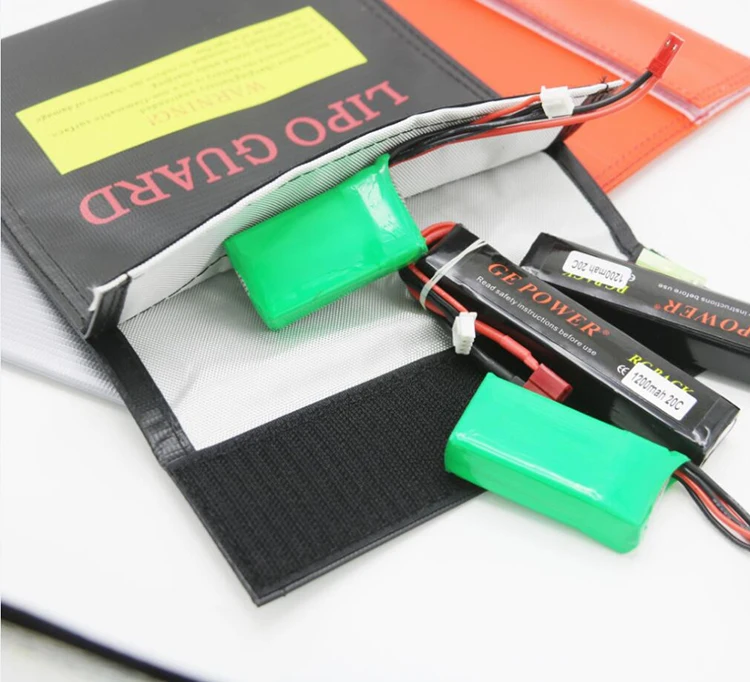 RC Lipo Safe Bag Fireproof Lipo Guard Silver Lithium Charging Bag Battery Sack  Fireproof explosion-proof  battery storage bag