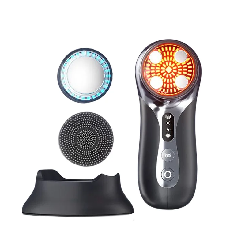 New product Ems Micro Current Skin Tightening Home Use Skin Care Vibrating Massager Introducer Beauty Instrument With Led Light