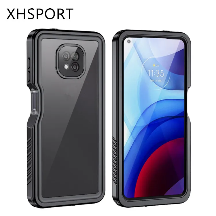 
Custom logo tpu pc ip68 waterproof shockproof mobile phone back cover case for moto g power 