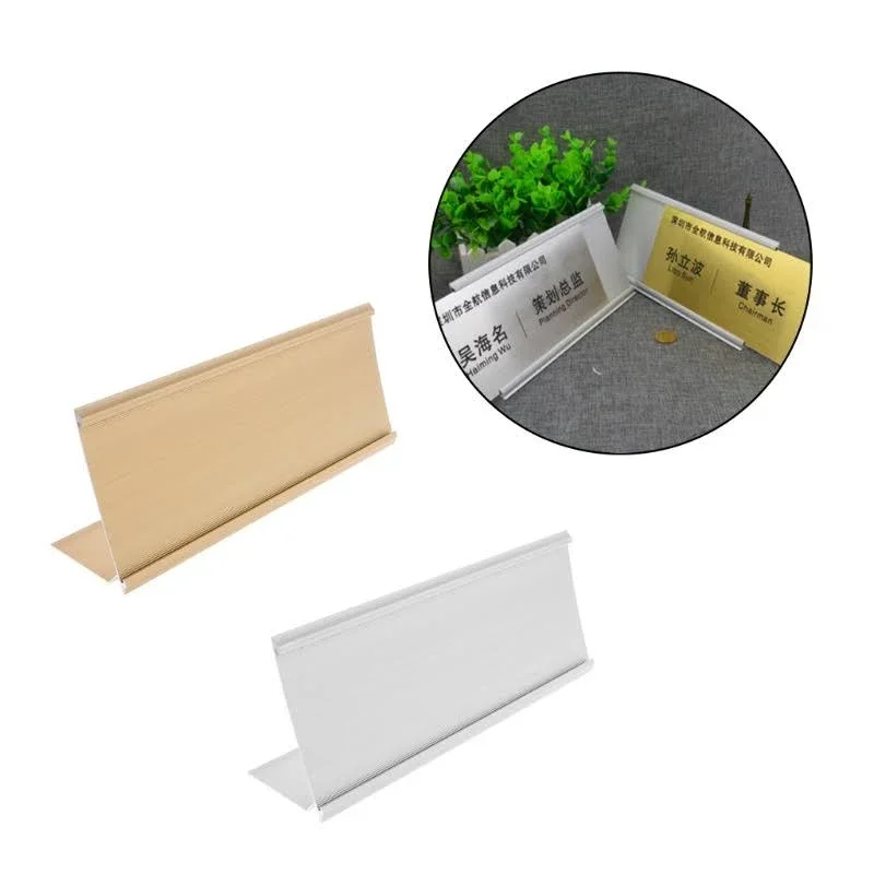Custom design your own metal crafts gold plated aluminum name display plate holder