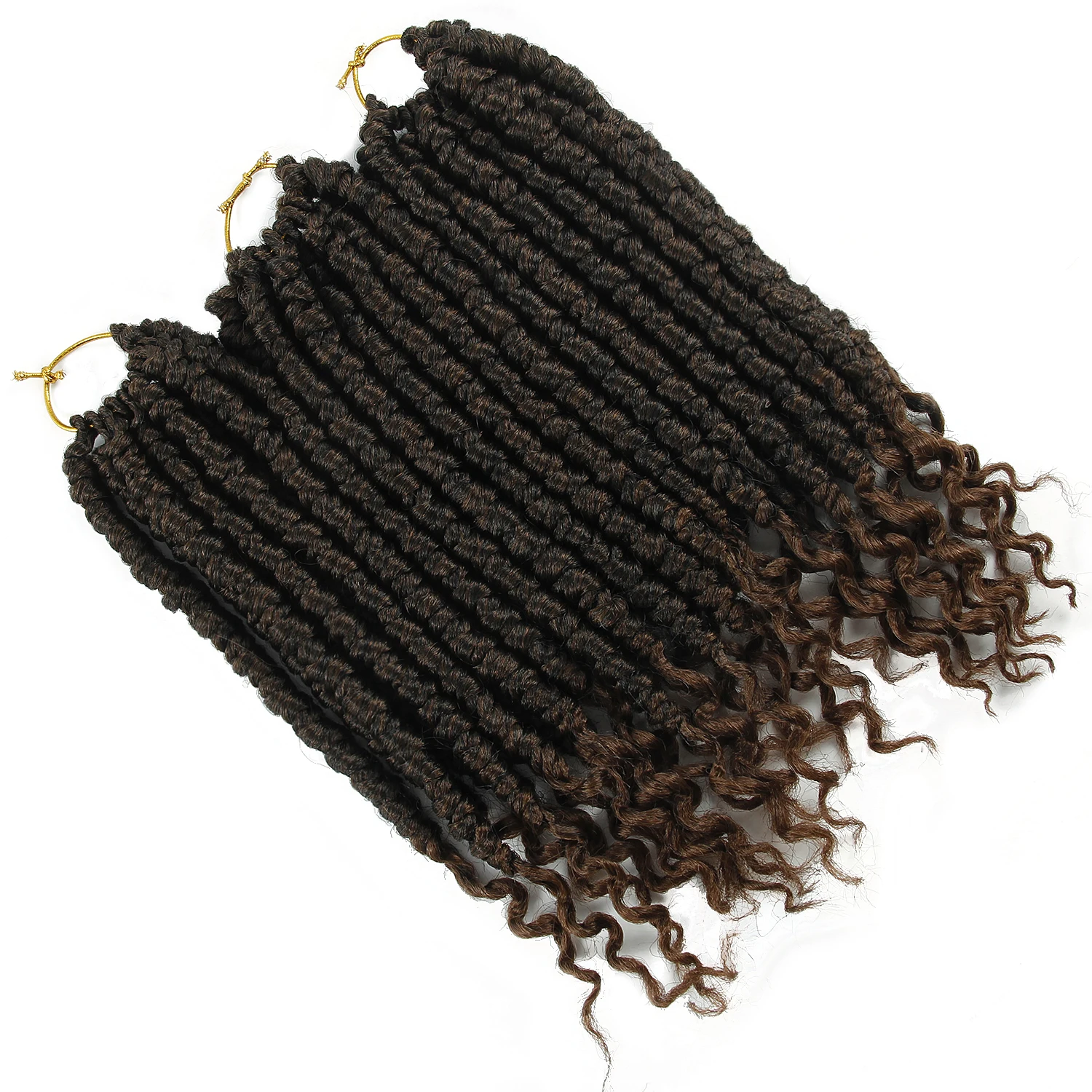 senegalese twist crochet hair ombre braiding hair curly ends synthetic new style thin crochet braids jumbo bundles