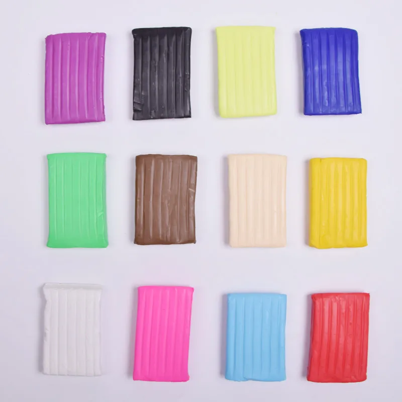  12 цветов 20g Полимерная глина комплект Playdough Ювелирные серьги Набор