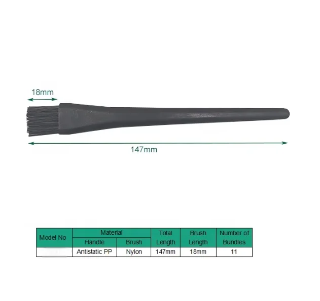 Cisivis Hot Sale Small Conductive Stripe Type Anti-static Brush ESD Brush for PCB Electronics Cleaning