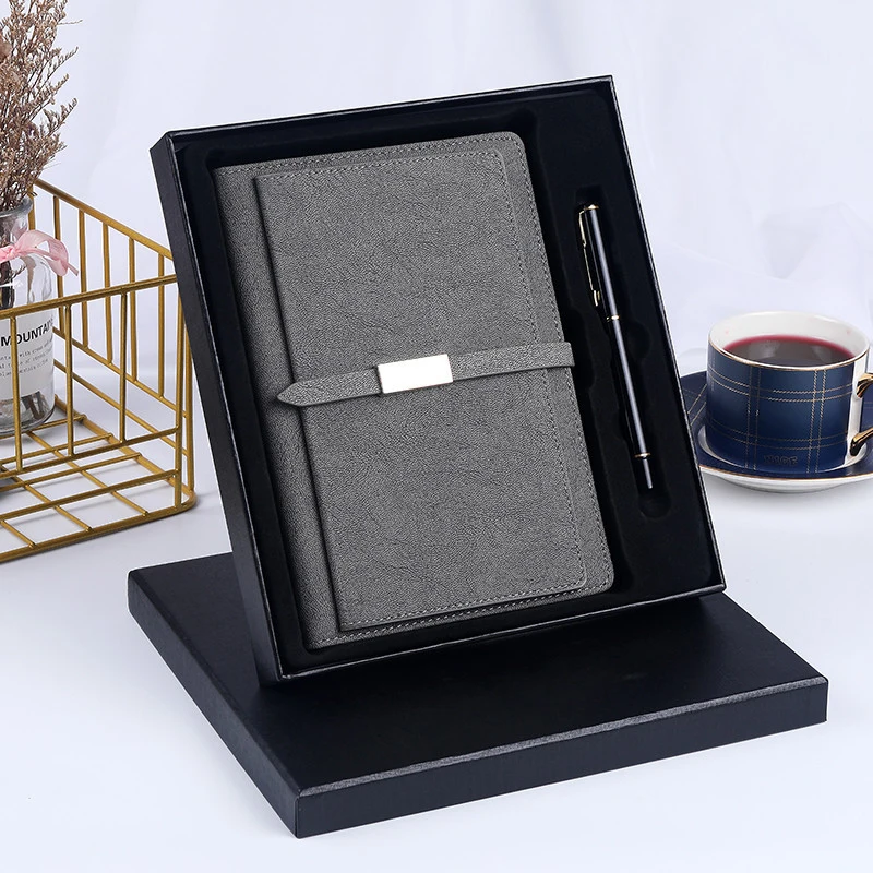 custom Hardcover Notebook B5,A5,A6 Pu Laser Engraved Gift printing logo custom notebook journal plan book gift box packing