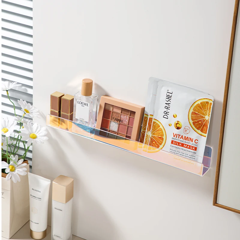 Iridescent Acrylic Wall Mounted Floating Shelves Wall Ledge Bookshelf Kids Book Display Shelves
