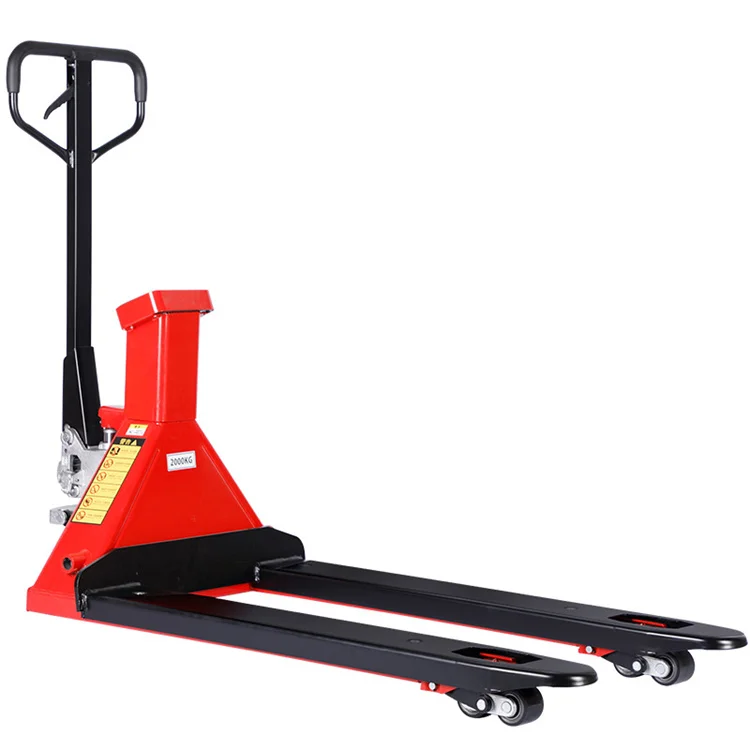 Forklift Pallet Truck Floor Scale 2 Tons hand pallet truck with Scale Manual Hydraulic Pallet Truck